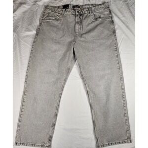 Quiksilver Loose Fit Jeans Mens 42x30 Gray Acid Wash Denim Skate Surf NWT New